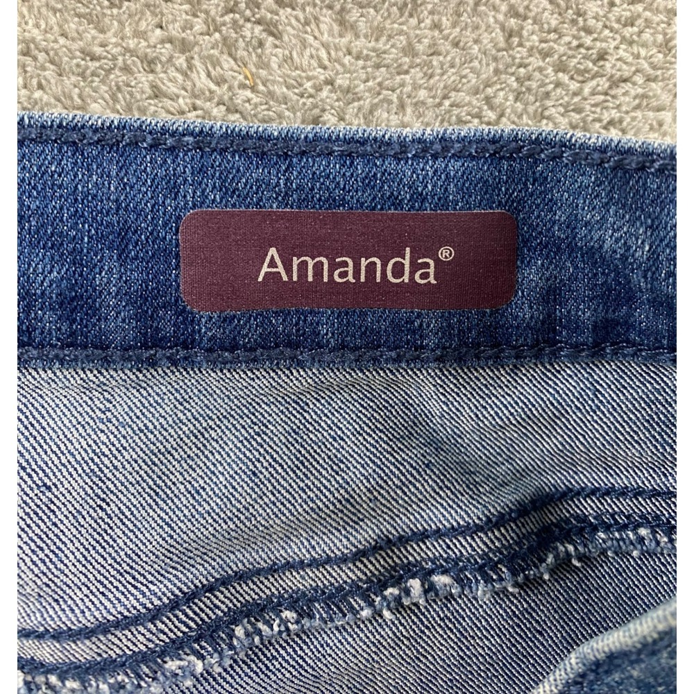 Gloria Vanderbilt Amanda Jeans Womens 16S Blue High Rise Tapered Straight Leg - Picture 4 of 15